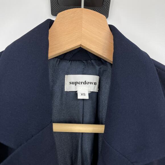 superdown | Madeline Blazer Dress in Navy Double Breasted Tailored Mini XS - Picture 4 of 10